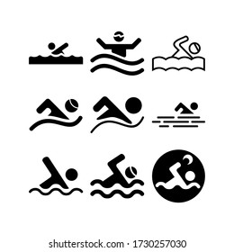 swimming icon or logo isolated sign symbol vector illustration - Collection of high quality black style vector icons
