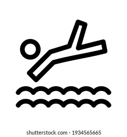 swimming icon or logo isolated sign symbol vector illustration - high quality black style vector icons
