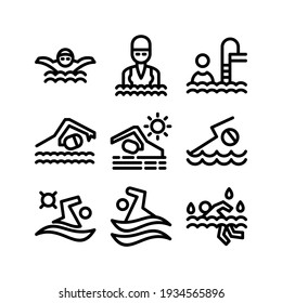 swimming icon or logo isolated sign symbol vector illustration - Collection of high quality black style vector icons
