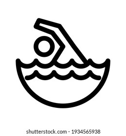 swimming icon or logo isolated sign symbol vector illustration - high quality black style vector icons
