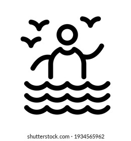 swimming icon or logo isolated sign symbol vector illustration - high quality black style vector icons
