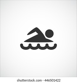 swimming  icon logo - silhouette vector illustration