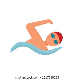 Swimming Icon Logo Vector Illustration Design