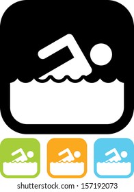 Swimming icon sign 