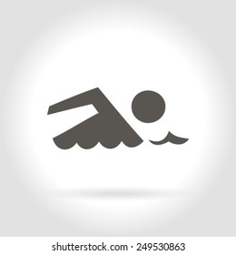 Swimming icon sign