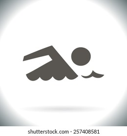 Swimming icon sign