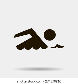 Swimming icon sign