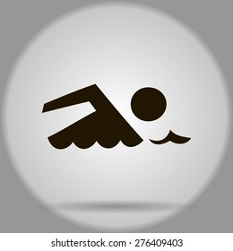 Swimming icon sign