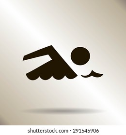 Swimming icon sign