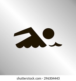 Swimming icon sign