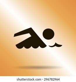 Swimming icon sign