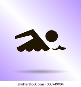 Swimming icon sign