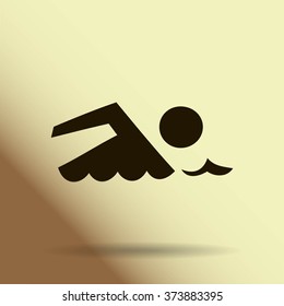 Swimming icon sign