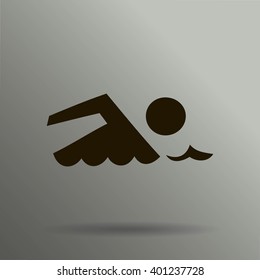 Swimming icon sign