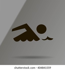 Swimming icon sign