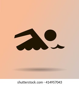 Swimming icon sign