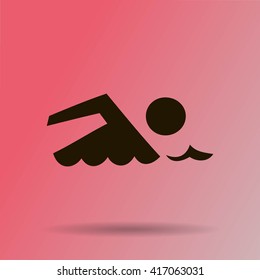 Swimming icon sign