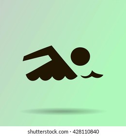 Swimming icon sign