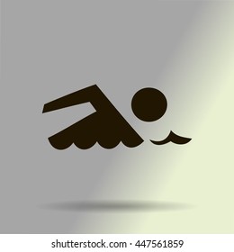 Swimming icon sign