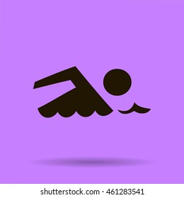 Swimming icon sign