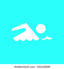Swimming icon sign