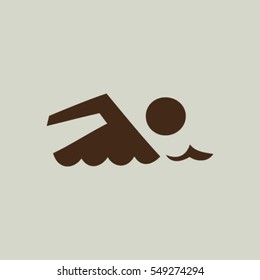 Swimming icon sign