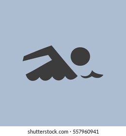 Swimming icon sign