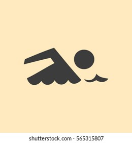 Swimming icon sign