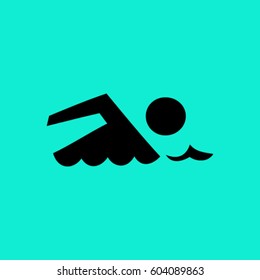 Swimming icon sign