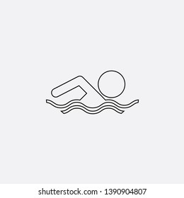 swimming icon sign signifier vector