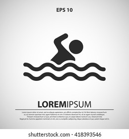 swimming icon. swimming sign vector illustration