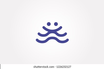 Swimming icon. simple outline swimming vector icon.