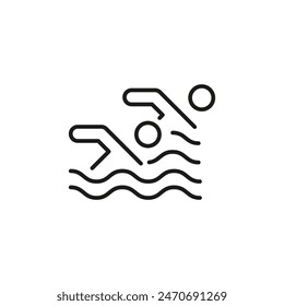 Swimming icon. Simple swimming icon for social media, app, and web design. Vector illustration.