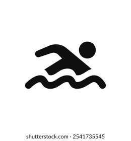 swimming icon. Simple vector sign.