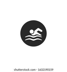 Swimming Icon template color editable. Swimming Pool symbol vector sign isolated for graphic and web design.