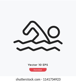 swimming icon vector