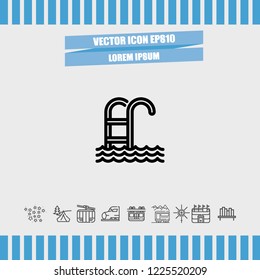 Swimming icon vector