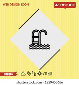Swimming icon vector