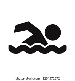 Swimming icon vector