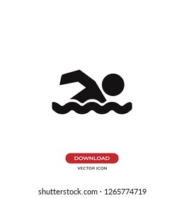 Swimming icon vector