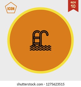 Swimming icon vector