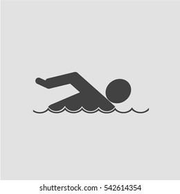 Swimming icon vector