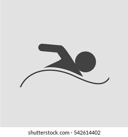 Swimming icon vector