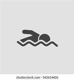 Swimming icon vector