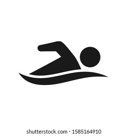 Swimming icon, Vector design template