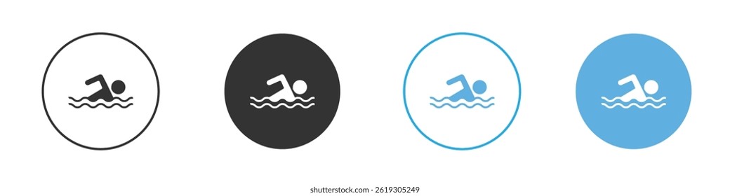 Swimming icon Vector Graphic set