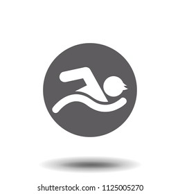 Swimming icon, Vector illustration