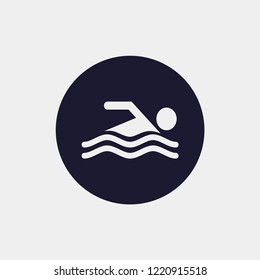 swimming icon, Vector illustration
