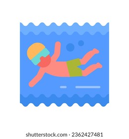 Swimming icon in vector. Illustration