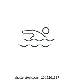 Swimming icon, Swimming vector illustration